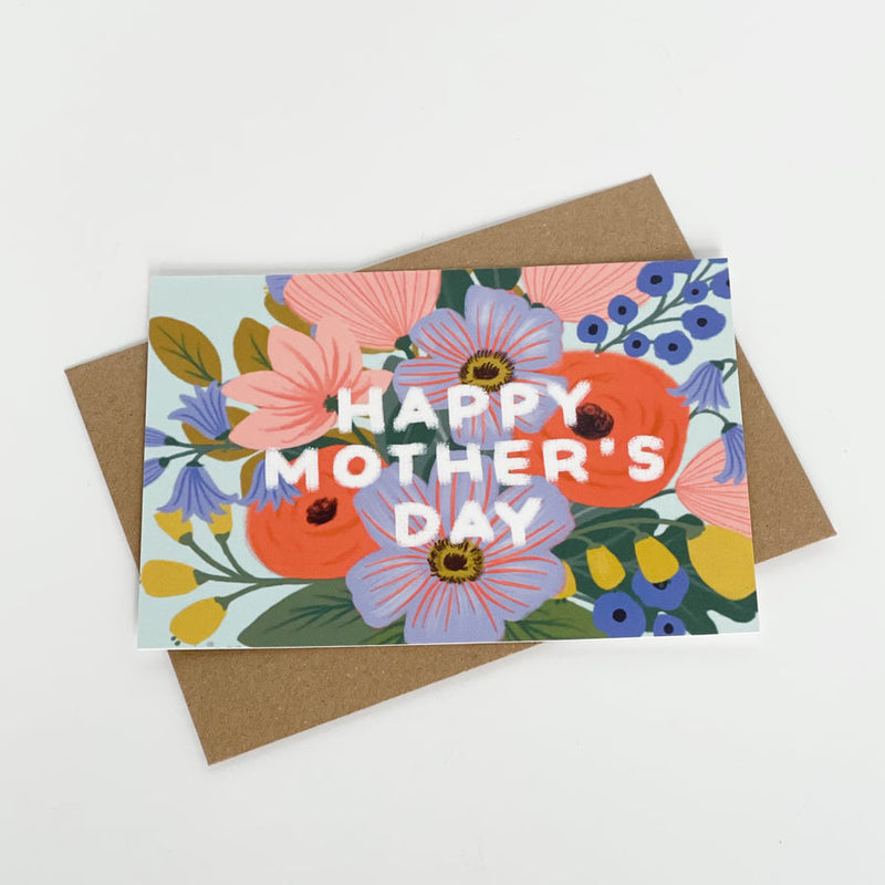 Happy Mother's Day colourful flowers card