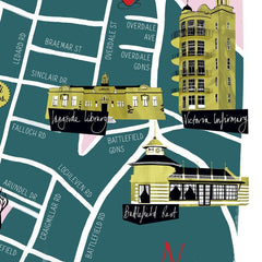 A4 Glasgow map print - Battlefield, Langside & Queen's Park