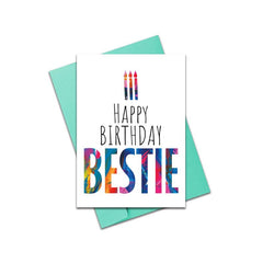 Happy birthday bestie card
