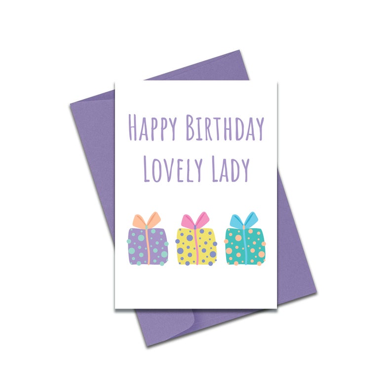 Happy birthday lovely lady card