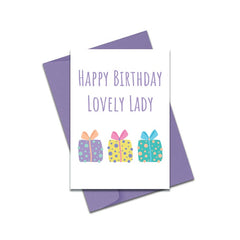 Happy birthday lovely lady card