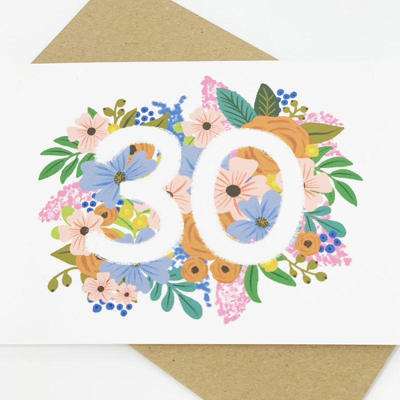 30 floral card