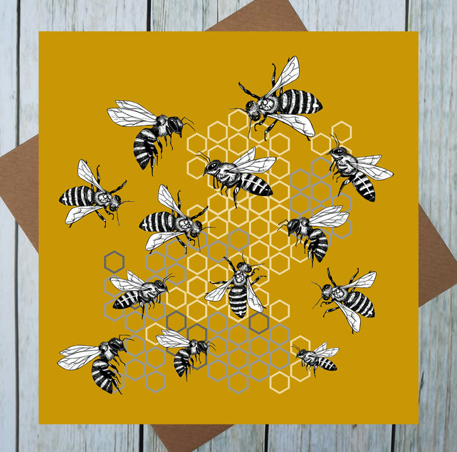 A Rabble of Bees card