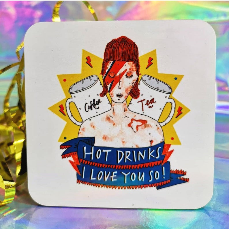 Hot drinks I love you so! coaster