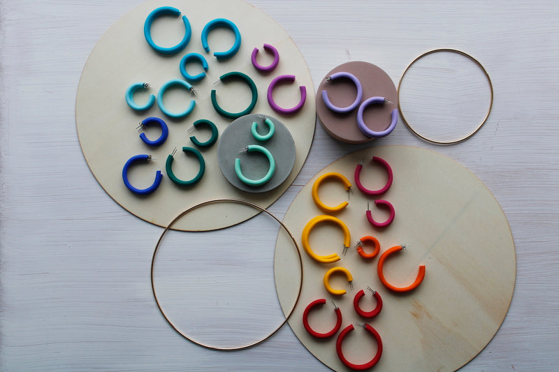Medium colourful hoops - lots of colours to choose from!