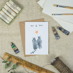 Mr & Mrs lemurs card