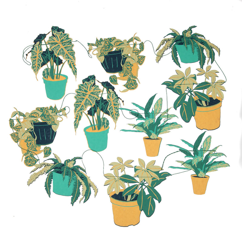 Paper garland - houseplant