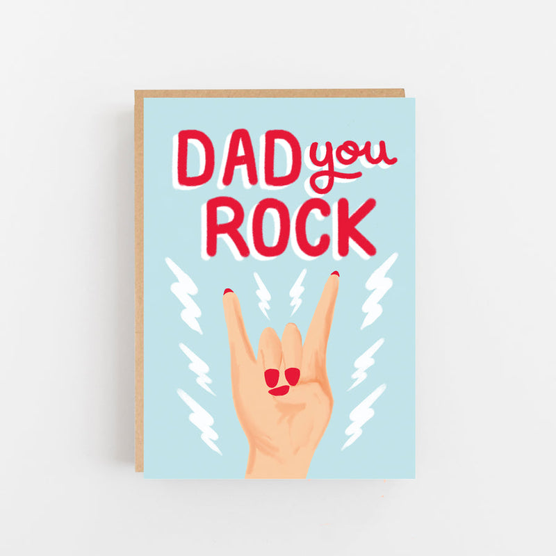 Dad you rock card