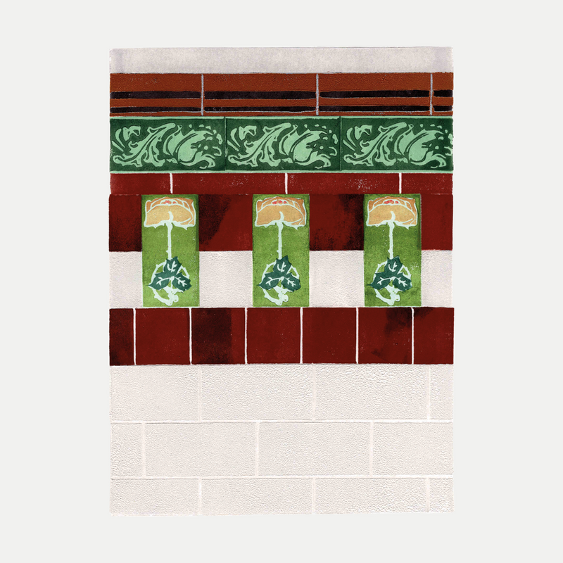Tenement Tiles A4 print - Dennistoun 05