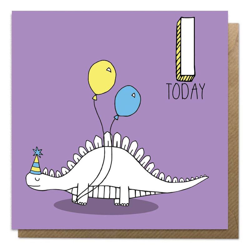 1 today card - 2 designs to choose from (dinosaur or unicorn)