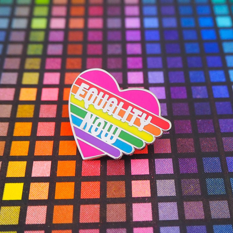 Equality now enamel pin
