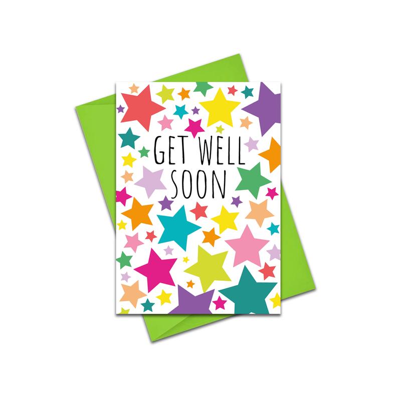 Get well soon stars card