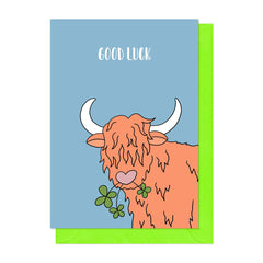 Good luck highland cow card