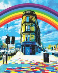 The Granary and rainbow A4 print