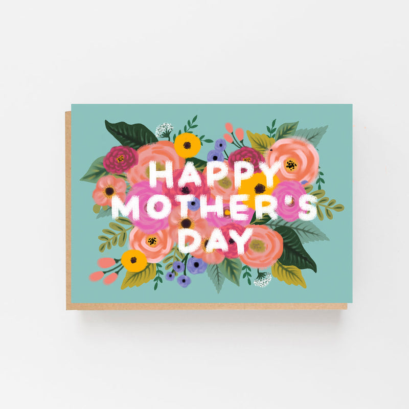 Happy Mother's Day colourful flowers card