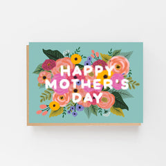 Happy Mother's Day colourful flowers card