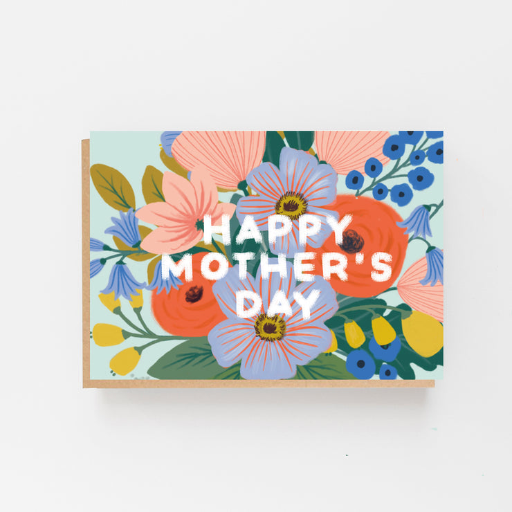 Happy Mother's Day colourful flowers card