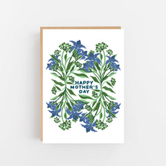 Happy Mother's Day Blue Iris card