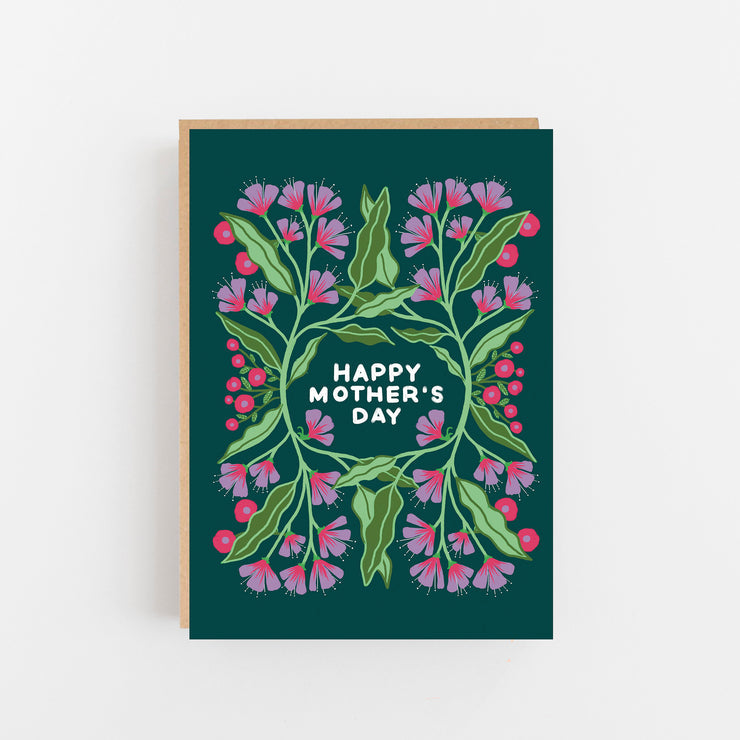 Happy Mother's Day pink & green card