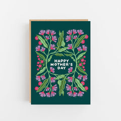 Happy Mother's Day pink & green card