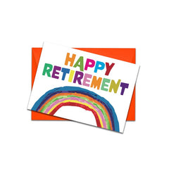 Happy retirement rainbow card