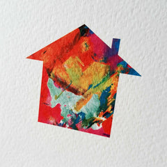 New home abstract house card