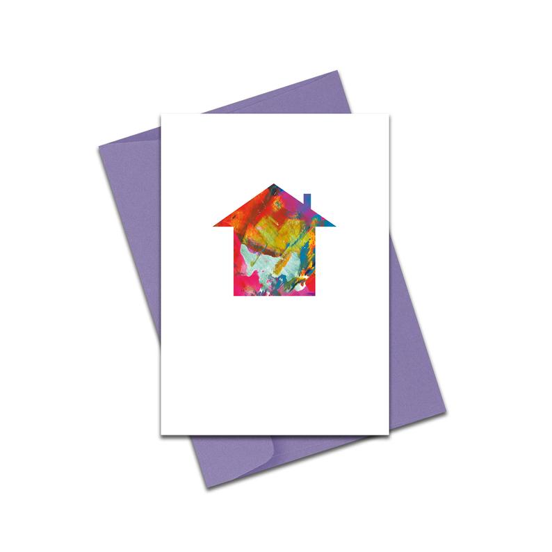 New home abstract house card
