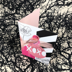 XOXO Rose Finch card