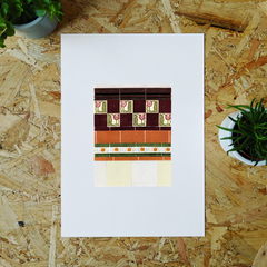 Tenement Tiles A4 print - Hyndland 06