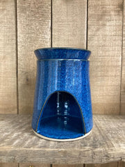 Ceramic wax melt/oil burner - deep blue glaze