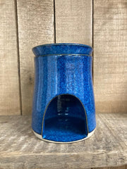 Ceramic wax melt/oil burner - deep blue glaze