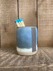 Ceramic match striker pots