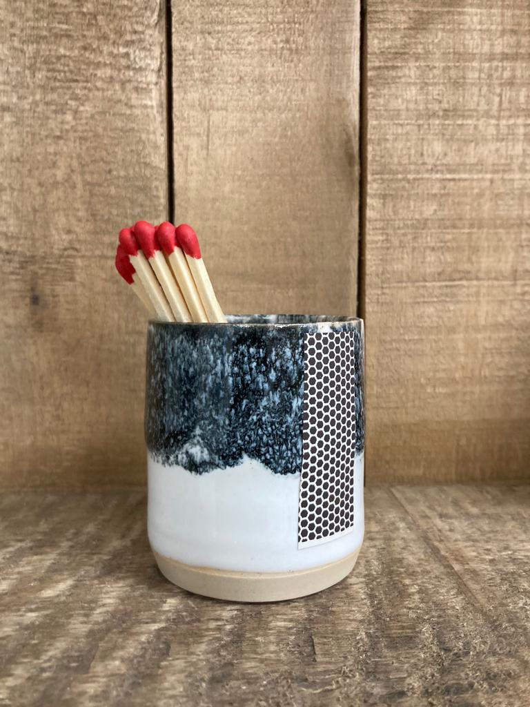 Ceramic match striker pots