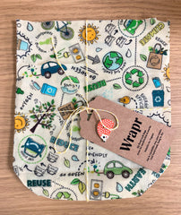 Vegan wax sandwich bag - zip(less) lock bag for snacks on the go!