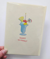 Happy birthday - ice cream sundae card