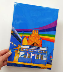 The Laurieston and rainbow A4 print