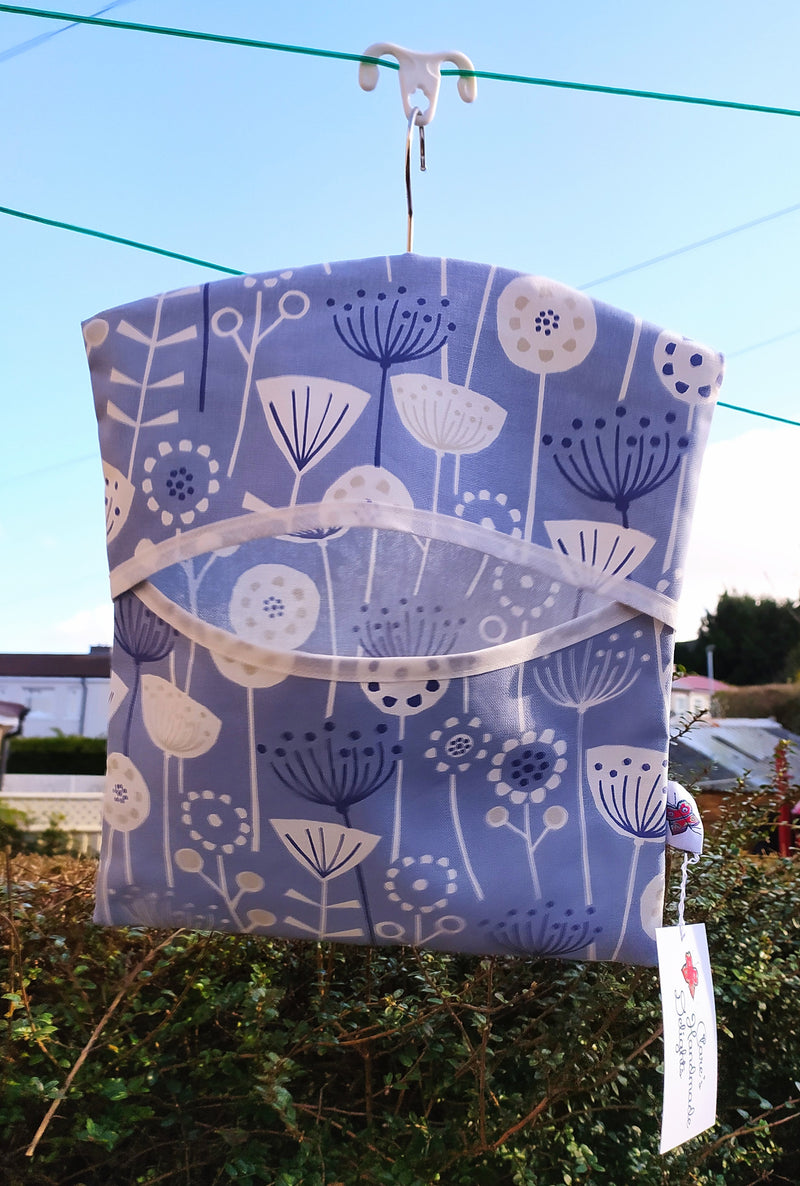 Peg bag (cotton) - Bergen/blue