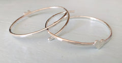 Sterling silver baby bangle with heart