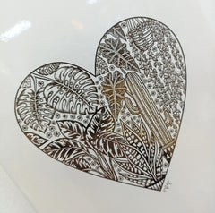 Houseplant heart print - A4 or A5 size