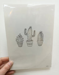 Cacti & Succulent Trio print - available in A4 or A5 size