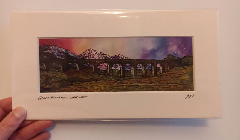 Small mounted print - Glenfinnan Viaduct