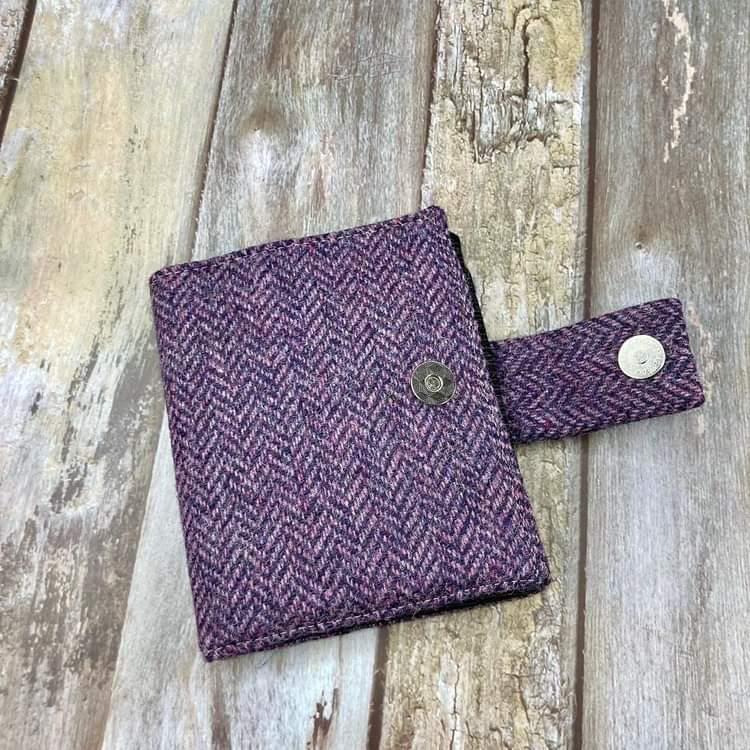 Bi-fold wallet/purse - Shetland Heather Tweed