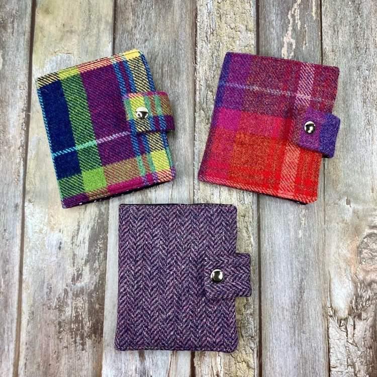 Bi-fold wallet/purse - Shetland Heather Tweed