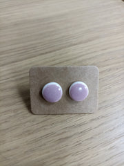 Ceramic plain stud earrings - different colours & sizes available