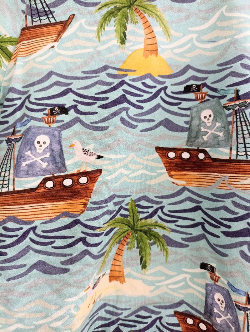 Long sleeved child t-shirt - pirate ships (12-18 months)