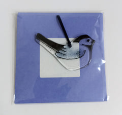 Fused glass hanging bird card (different designs available)