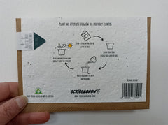 Plantable thank you card
