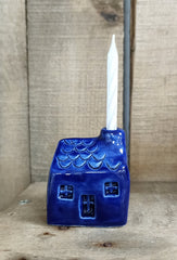 Ceramic Scottish bothy with candle chimney - different colours available