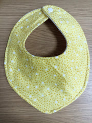 Dribble style bib - yellow flowers