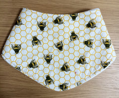 Bandana style bib - bees print